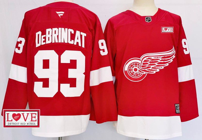 Men Detroit Red Wings #93 Debrincat Red Fanatics 2025 NHL Jersey style 11